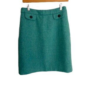 Boden Green Wool Skirt 10L